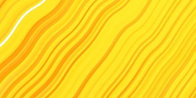 Light Yellow vector background with bent lines. Bright illustration with gradient circular arcs. Smart design for your promotions.