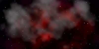 Dark Red vector background with small and big stars. Colorful illustration in abstract style with gradient stars. Design for your business promotion.