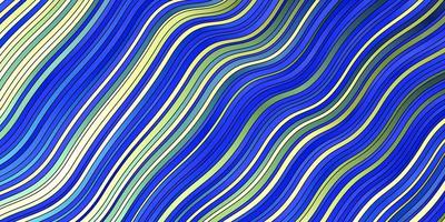 Light Blue, Green vector backdrop with bent lines. Brand new colorful illustration with bent lines. Template for cellphones.