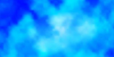 textura de vector azul claro con cielo nublado. Ilustración brillante con nubes de degradado abstracto. patrón para sus folletos, folletos.