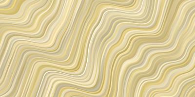 Light Yellow vector template with curved lines. Illustration in abstract style with gradient curved. Pattern for ads, commercials.