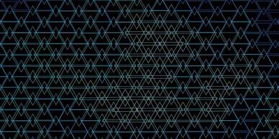 Dark BLUE vector pattern with lines, triangles. Illustration with colorful gradient triangles. Best design for posters, banners.