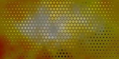 Light Orange vector layout with circle shapes. Colorful illustration with gradient dots in nature style. Pattern for wallpapers, curtains.