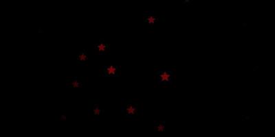 Fondo de vector rojo oscuro con estrellas de colores. colorida ilustración en estilo abstracto con estrellas de degradado. patrón para anuncios de año nuevo, folletos.