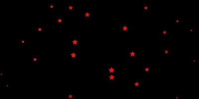 plantilla de vector rojo oscuro con estrellas de neón. ilustración decorativa con estrellas en plantilla abstracta. patrón para envolver regalos.