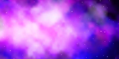 Dark Purple, Pink vector layout with bright stars. Shining colorful illustration with small and big stars. Pattern for websites, landing pages.