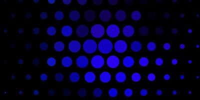 Dark BLUE vector texture with disks. Colorful illustration with gradient dots in nature style. Pattern for booklets, leaflets.