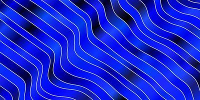 Dark BLUE vector backdrop with bent lines. Abstract illustration with bandy gradient lines. Smart design for your promotions.