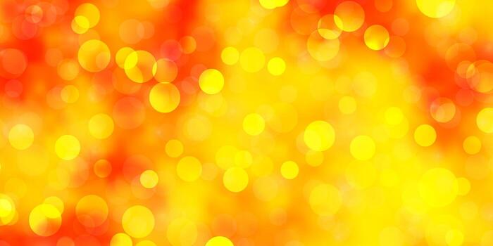 Dark Yellow vector template with circles. Glitter abstract illustration with colorful drops. Pattern for websites, landing pages.