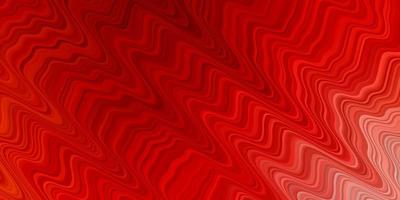 Telón de fondo de vector rojo claro con líneas dobladas. Ilustración de degradado abstracto con líneas torcidas. diseño para la promoción de su negocio.