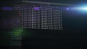 código que se muestra en la pantalla video