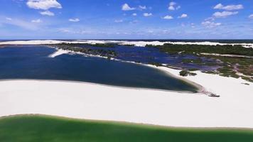 imagens aéreas do deserto do lago e do mar video