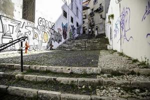 Stairs in Alfama district, Lisbon photo