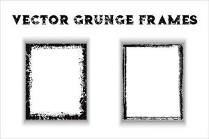 Grunge Textured Frames Collection. Vector design template