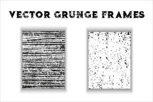 Set of the vector grunge textures isolated on white background.