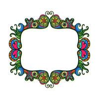 Folk Art Doodle Frame vector