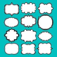 Hand Drawn Label Frames vector