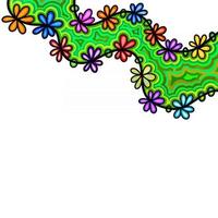 Doodle Flower Page Border vector