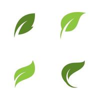 diseño de vector de ecología de elemento de naturaleza de hoja verde