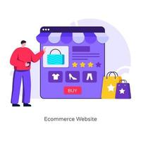 sitio web de comercio electrónico vector