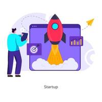 Startup  Web Launch vector