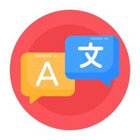 Language Translation and Chat Bubbles vector