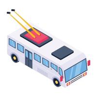 Trolley Bus Transport vector