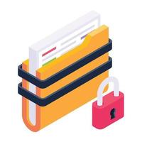 Folder Protection Lock vector