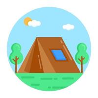 Amazing Camping Tent vector