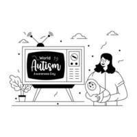 Autism Telecast Program vector