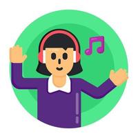 Enjoy  Music Listener vector