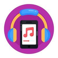 Mobile Music App vector