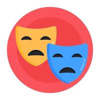 Sad and Happy Theater Masks vector