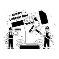 Día Internacional de los Trabajadores vector