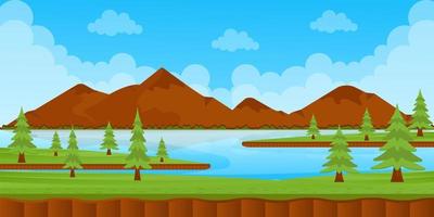 Hills Game Background vector