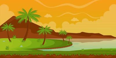 Scenic Game Background vector