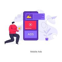 Digital Mobile Ads vector