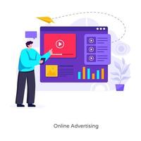 publicidad digital online vector