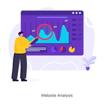análisis y optimización de sitios web vector