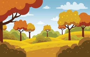 Fall Season Scenery Background vector