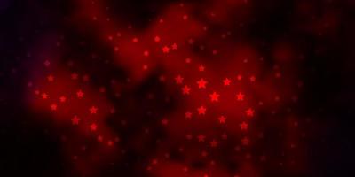 Dark Pink, Red vector pattern with abstract stars.