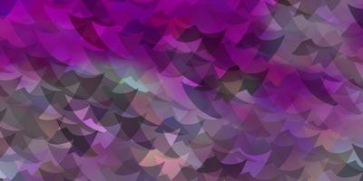 patrón de vector púrpura claro con estilo poligonal con cubos.