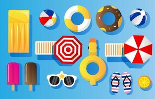 Swimming Pool Elements vector