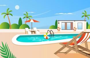 Summer Swimming Pool Background vector