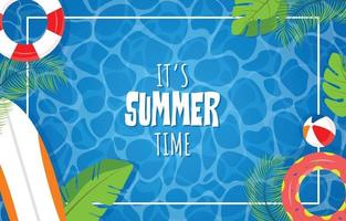 Swimming Pool Background With Summer Vibe vector