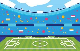 fondo del estadio de futbol vector