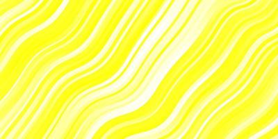 Light Yellow vector texture with circular arc. Illustration in halftone style with gradient curves. Template for cellphones.