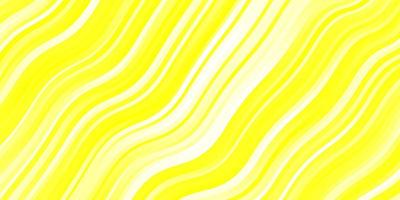 Light Yellow vector texture with circular arc. Illustration in halftone style with gradient curves. Template for cellphones.