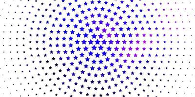 Light Pink, Blue vector template with neon stars. Colorful illustration in abstract style with gradient stars. Best design for your ad, poster, banner.