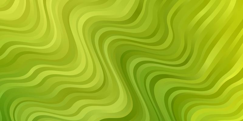 Light Green, Yellow vector texture with curves. Colorful geometric sample with gradient curves. Best design for your ad, poster, banner.